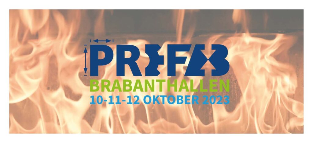 Pefab logo flame beurs 2023